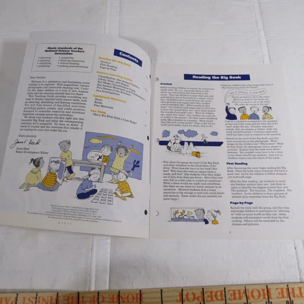 Under the Sea  BIG BOOK (almost 2 feet tall) with teacher pages CLASSROOM SIZE